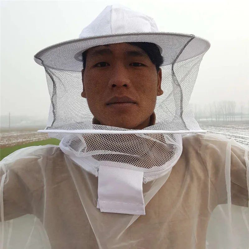 Professional Beekeeper Jacket Transparent Ultra-Thin Lightweight Breathable Beekeeping Protective Suit Equipment with Hooded Vei