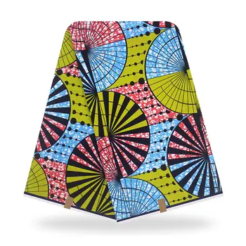 

African wax prints Ankara wax 100% Cotton Lace Fabric 2020 African Nigeria wax Material 6 Yards For Party Dress