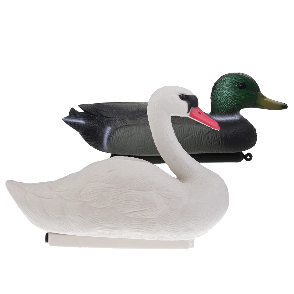 3Pcs SWAN DUCK DECOY Floating Duck Decoy With Weighted Keel For Hunting Fishing