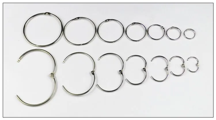 4Pcs/lot Metal Ring Binder 15 75mm Office Loose-leaf- Hoops Supplies Book DIY Albums Opening Binding