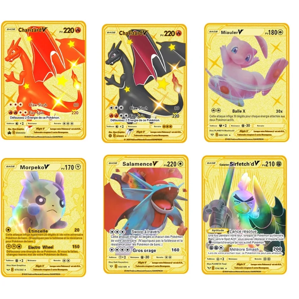 Pokemon Metal Card Magic Baby Pikachu Pet Elf English French Metal Card 88  * 63mm - Card Games - AliExpress