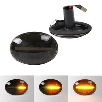 

2Pcs Car Led Dynamic Side Mark Turn Signal Light Water Flash For Bmw Mini Cooper R55 R56 R57 R58 R59 Cl-R56-Lsm-Sm Black