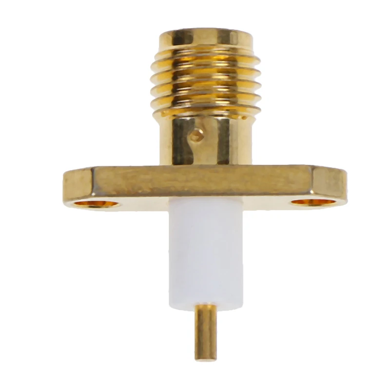 1Pc SMA Female Jack Socket Chassis PTFE W/2 Holes Flange Panel RF Connectors