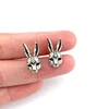 Cute Gothic Cross Hare Rabbits Bunny Animal Jewelry Ear Vintage Stud Earring ► Photo 3/6