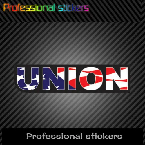 Divertente Bandiera Americana Union Sticker Die Cut Vinyl Us Usa Flag Labor Union Flag Pvc Vinyl Sticker Per Motos Car Laptop Bagagli