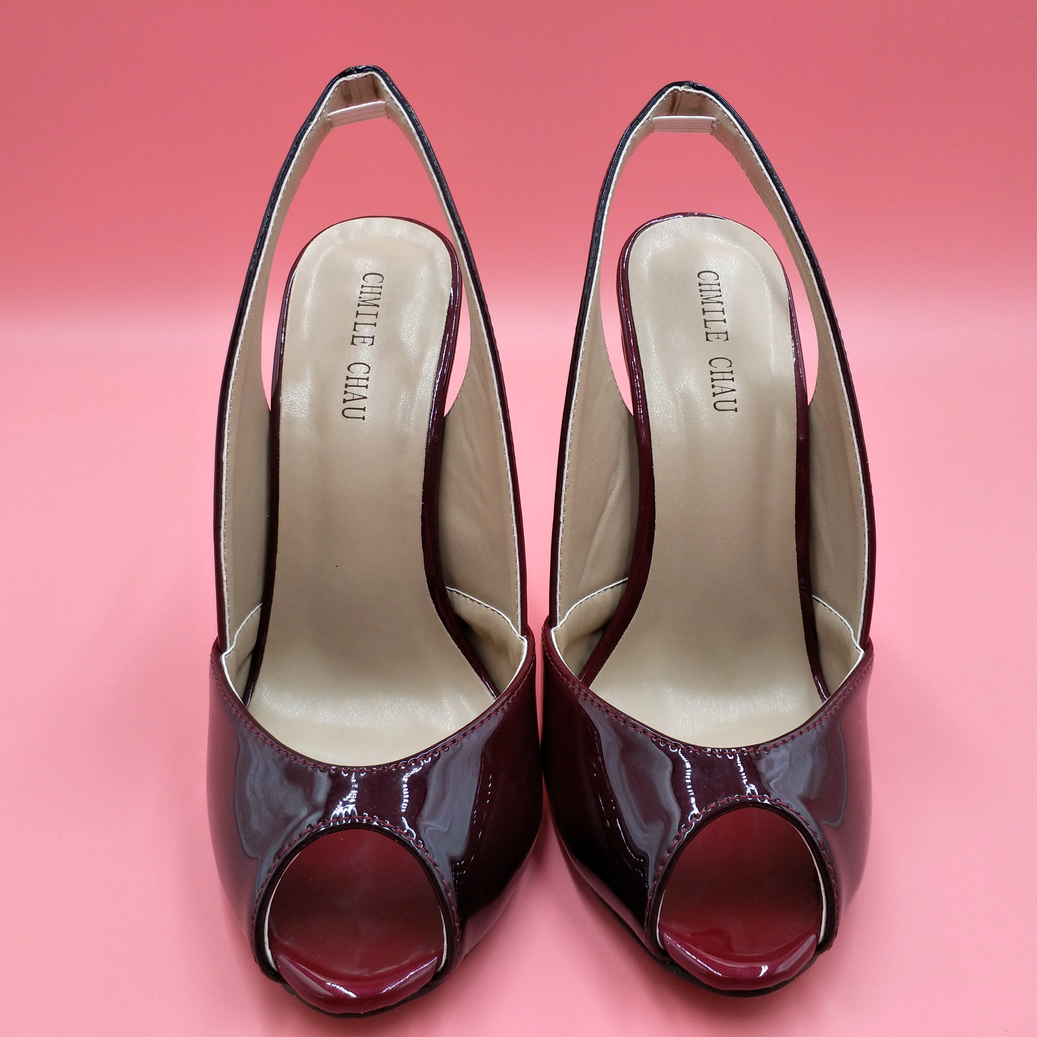 Пикантные лакированные туфли-лодочки черного и красного цвета модельные туфли на высоком каблуке вечерние женские туфли-лодочки новые летние туфли с открытым носком на шпильке 11 см