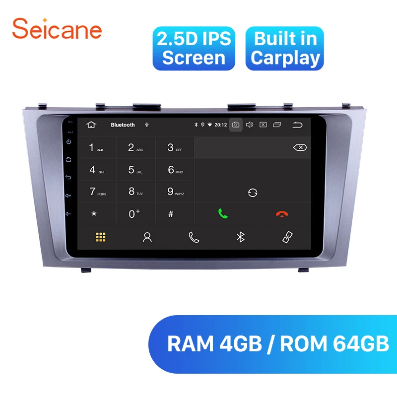 Seicane Android 10 0 Автомобильный GPS навигатор радио для 2007 2008 2009 2010 2011 Toyota CAMRY 9 дюймов