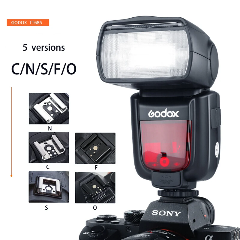 Godox TT685 Flash TTL HSS 1/8000s GN60 Camera Flash Speedlite Compatible For Canon Nikon Sony Fuji Olympus