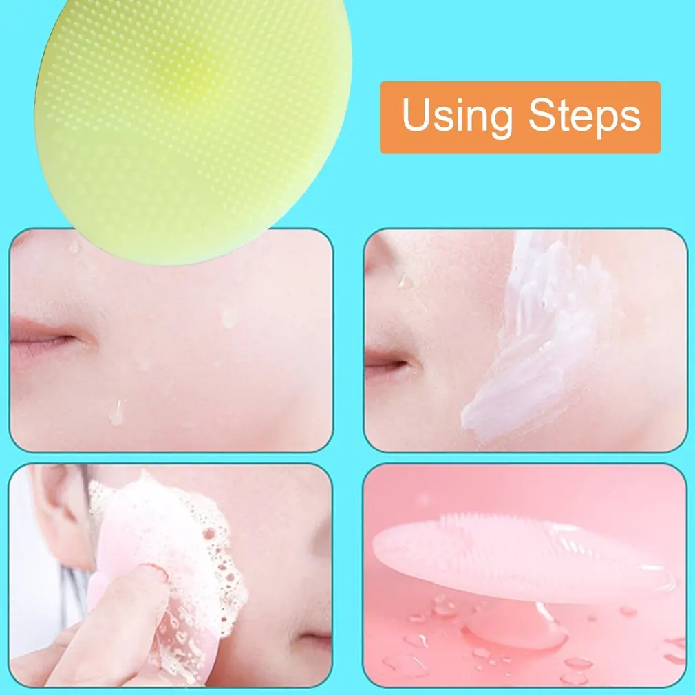 Manual Operate Silicone Cleaning Brush Cosmetic Tool Facial Dirt Remover Face Washing Brush Skin Care Foundation Makeup Cleaner