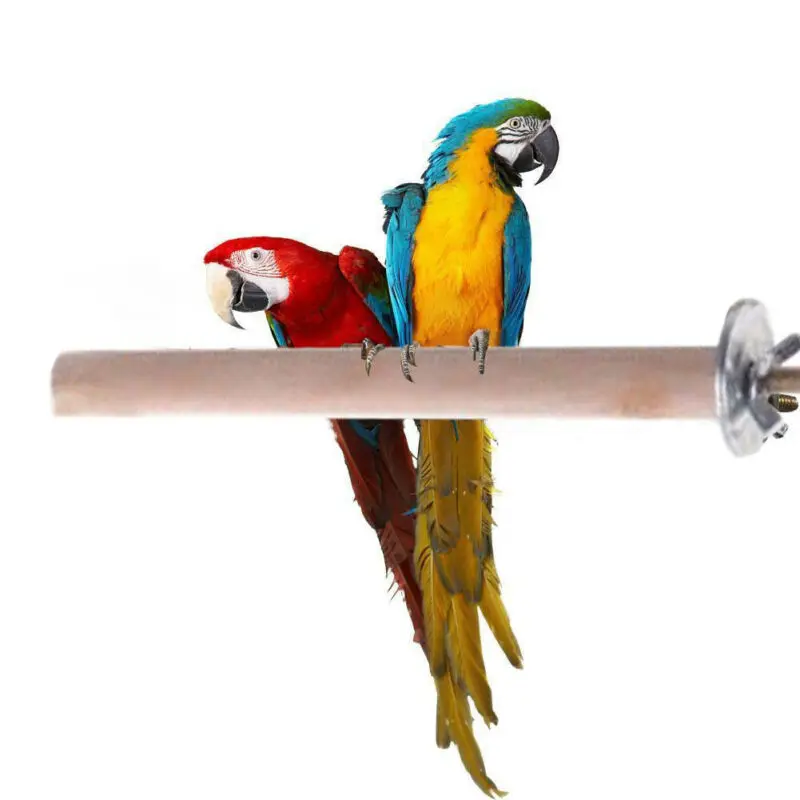Wooden Parrot Stand Stick Rack Perch for Birds Pet Parrot Toy Bird Cage Accessories Bath Shower Standing Rack