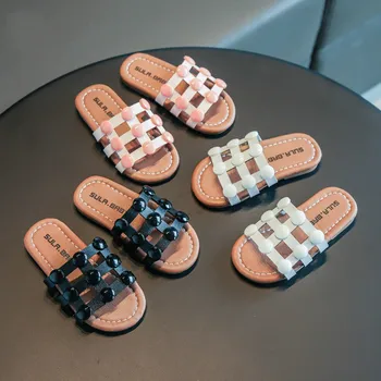 

Girl Summer Slippers 2020 NEW Openwork Grid Flats Shoes for Kids Boys Girl Casual Slip-on Shoes Children Teenager Girls Slipper