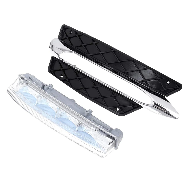  Front Bumper Grill Molding Led Fog Light Daytime Running Light Fog Lamp for Mercedes Benz W204 C-Cl - 4000126509924