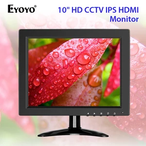 Eyoyo 10 pollici IPS HDMI 1024x768 CCTV Monitor di sicurezza HDMI piccola TV Display del Computer per PC schermo LCD 1: 1 con BNC HDMI VGA AV