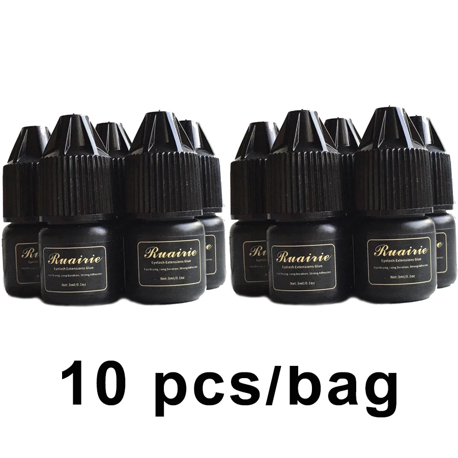 10 pcs Клей для ресниц 3 мл для макияжа быстрый сухой самый мощный клей для наращивания ресниц для отдельных ресниц - Цвет: 10 pcs