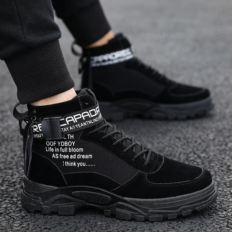 Ботинки Martin Мужская обувь Теплые бархатные ботинки в британском стиле Зимняя с