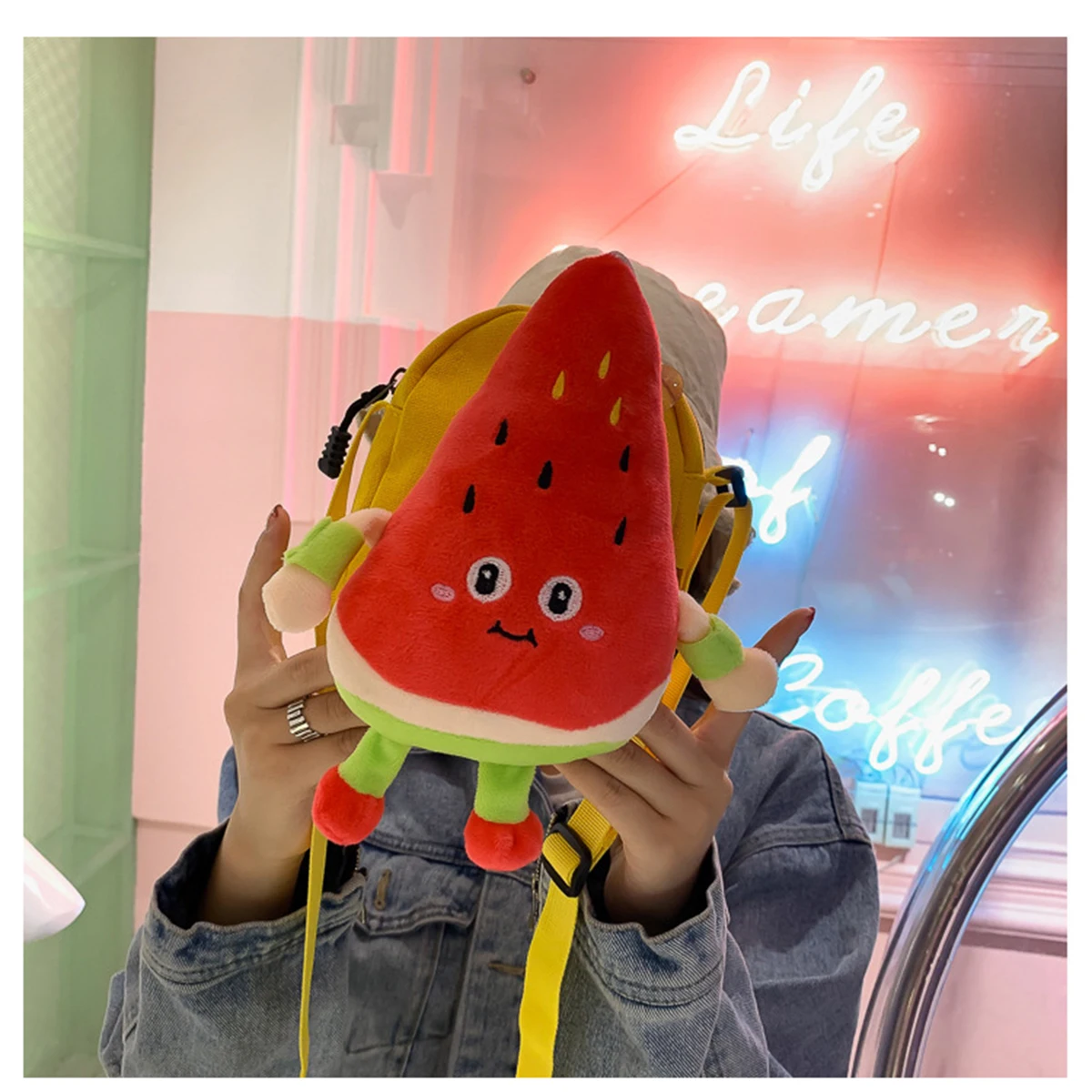 Dadaism Милая мультяшная арбузная мягкая игрушка-фрукт, детские мягкие плюшевые куклы, игрушки, детские подарки на день рождения, парусиновая плюшевая сумка через плечо