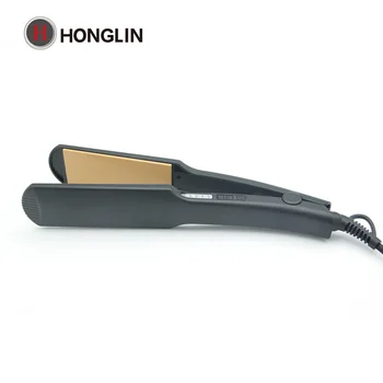 

Honglin Hair Straightener Five-gear temperature adjustment Ceramic Tourmaline Ionic Flat Iron Hair Straightener Widen panel