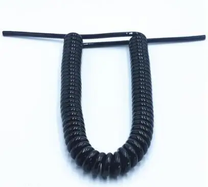 

Spring spiral wire and cable 6 core 8 core 24AWG 20AWG 2.5 m 5 m 7.5 m black power cord expandable wire
