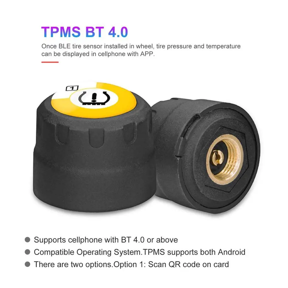 BLE BT 4,0 TPMS система контроля давления в шинах, комплект с низким энергопотреблением для Android и IOS смартфонов для мотоциклов