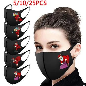

5/10/25PCS Adult's Prints Protection Face Mask Washable Earloop Mask Breathable Protection Printing Face Mouth Mask #60