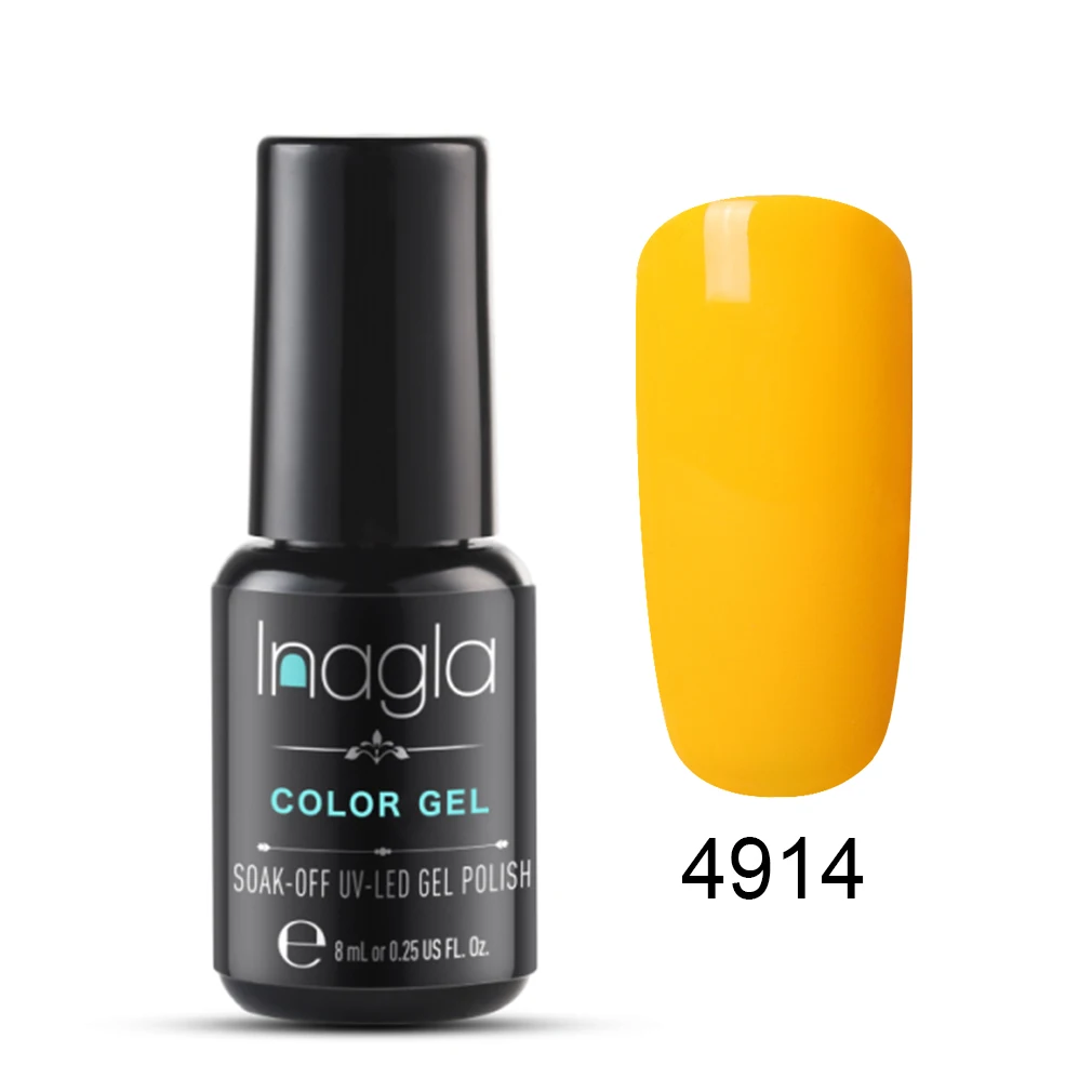MKL4914 Inagla Macaron 8 мл УФ-Гель-лак для ногтей Набор для маникюра геллак Полупостоянный Гибридный лак для ногтей арт от Prime Гель-лак для ногтей - Цвет: MKL4914