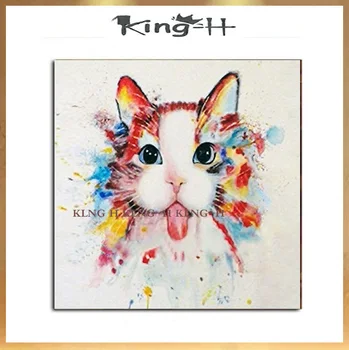 

Animal manual painting creation sprout cat wall decoration painting the sitting room decorate children room hung a painting oil