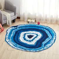 3D Carpet Wood Grain Annual Rings Round Chair Mat 6