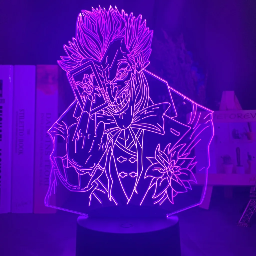 3d лампа Marvel Joker Poker рисунок ночной Светильник для детской спальни Декор сенсорный датчик светодиодный Ночной светильник в подарок бойфренду на день рождения