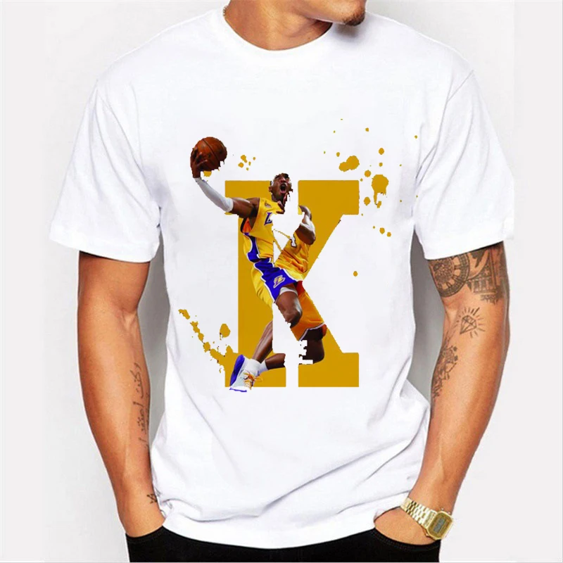Kobe Bryant футболка Lakers Black Mamba баскетбольная спортивная свободная с коротким рукавом