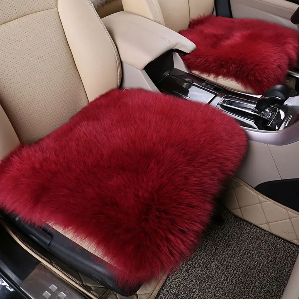 Автокресло плюшевый коврик автомобильный подлокотник, матовая кожа мягкая теплая подушка для хранения зимний декор для салона автомобиля аксессуары