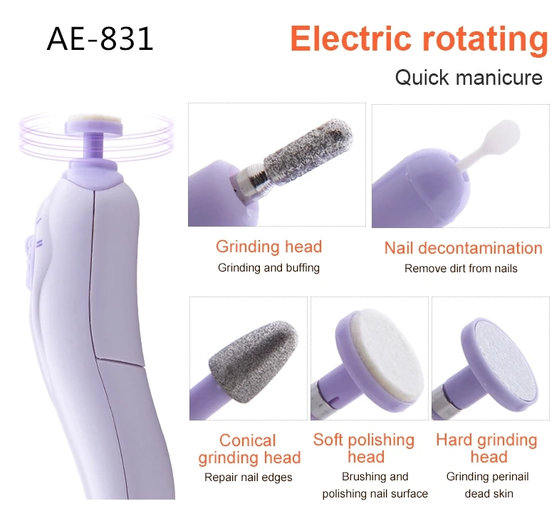 Электрическая дрель для ногтей, профессиональная портативная Мини-машинка для маникюра, педикюра, Гель-лак для ногтей, буферная пилка, инструменты для дизайна ногтей, наборы