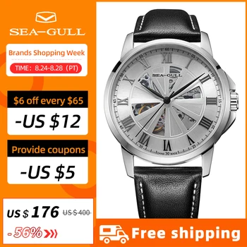 

Seagull Business Watches Men's Mechanical 50m Waterproof Leather Valentine Male Watches 819.11.6068K