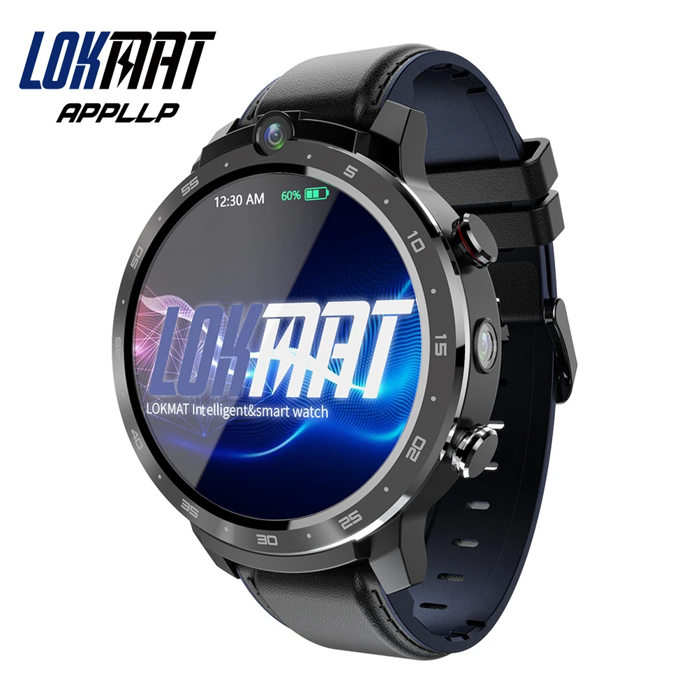 LOKMAT APPLLP 2 Android Smart Watch Phone MT6762 4G Network Dual Camera Wifi GPS Face Unlock RAM 4G ROM 64G Men Smartwatches