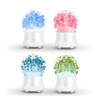 

3D Effect Glass Colorful Air Humidifier Aromatherapy Machine Oil Diffuser Color Changing Night Light Lamp Humidifier for Home