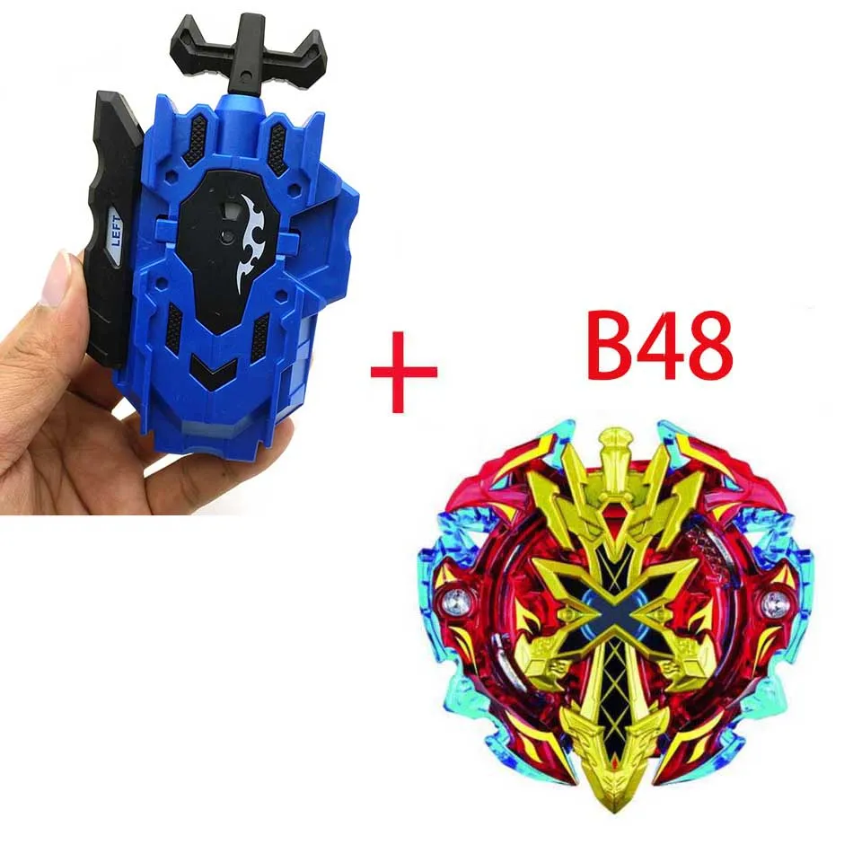 Спиннинг Bayblade BURST B-104 B-105 с средство для запуска Beyblade Bay blade металл пластик Fusion 4D Подарочные игрушки для детей - Цвет: B48