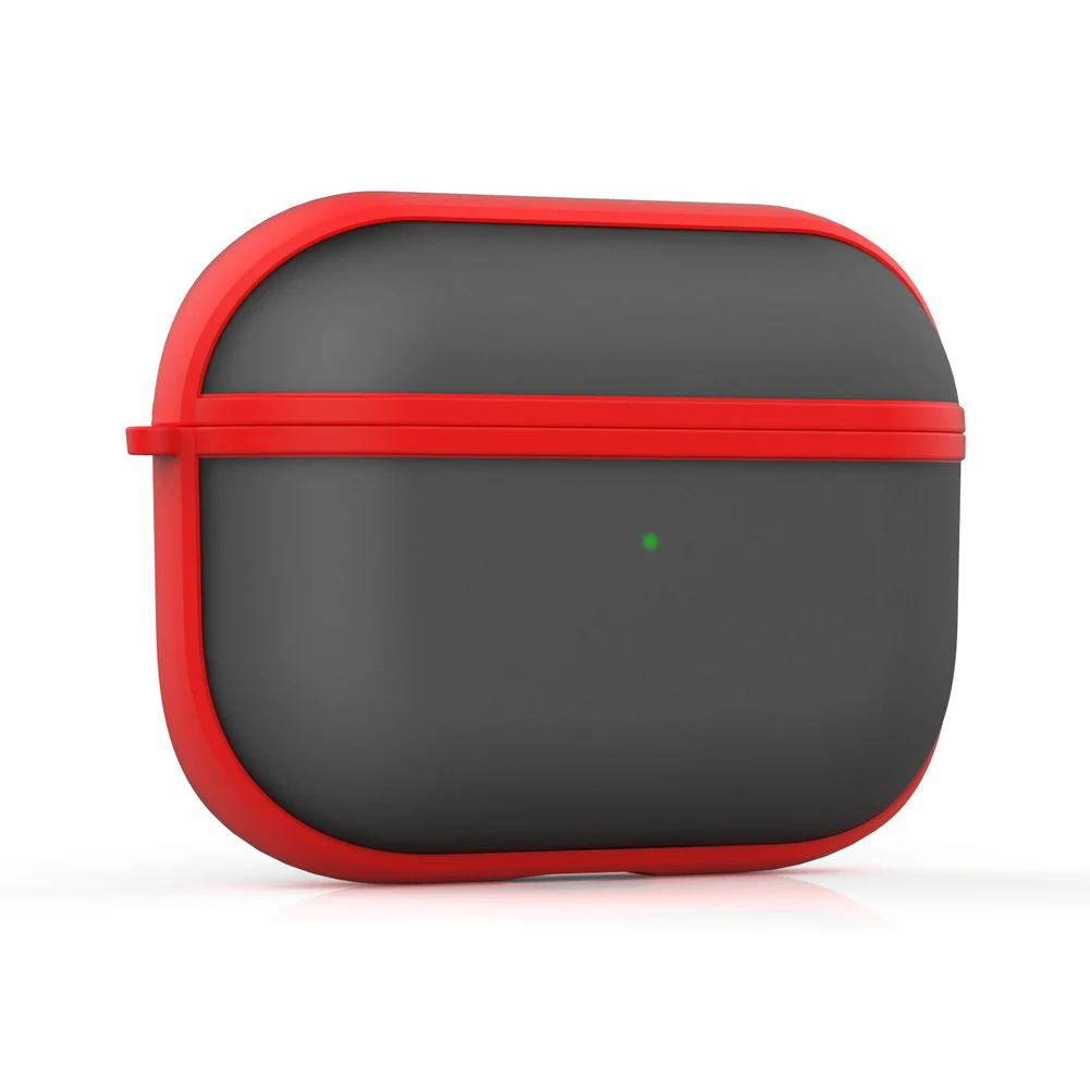 Матовый Жесткий чехол для путешествий с защитой от царапин на 360 градусов чехол для хранения Bluetooth чехол для наушников амортизирующий удары для Apple - Цвет: Красный