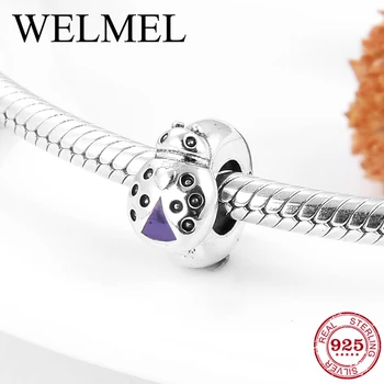 

New Stylish Ladybug Enamel 925 Sterling Silver Beads 925 Sterling Silver For Jewelry Making Fit Original Diy European Bracelet