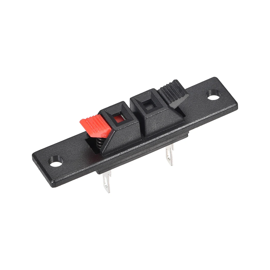 

uxcell 2 Way Spring Speaker Terminal Clip Push Release Connector Strip Block WP2-35(1Pcs)