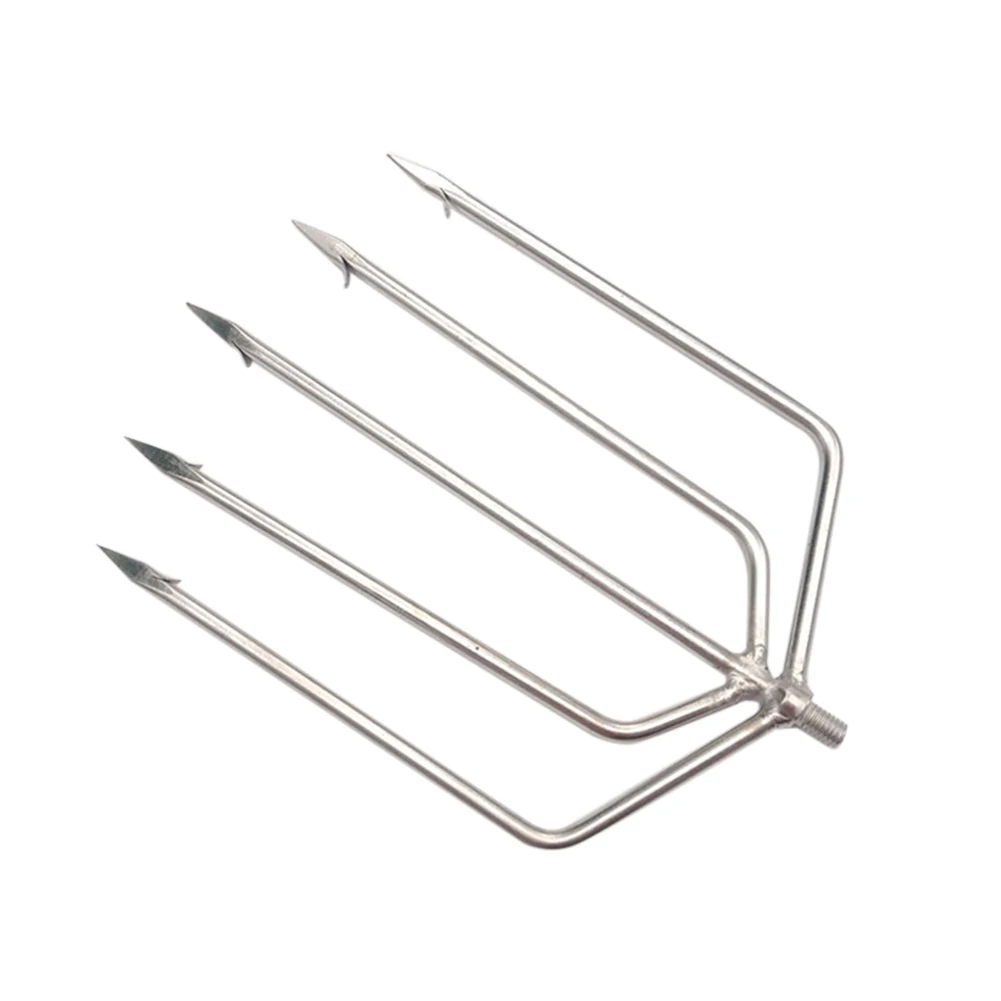 Stainless Steel Fishing Tools Prong Serrated Harpoon Fish Fork Fishing Ice Crusher Drill Fishing Tackle Fishing Tool Accessories - Цвет: 18cm 11cm