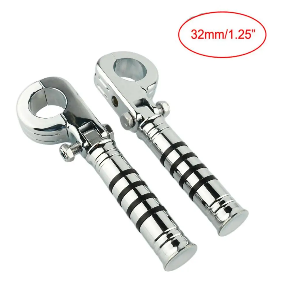 32mm Chrome 32 мм 38 мм защита двигателя подножек отдых зажимы монтажный комплект для Honda Yamaha Kasawaki Suzuki Harley Touring Dyna - Цвет: 32mm Chrome