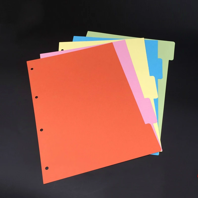 

dividers a4 for binders DIY planner separators colors Loose-leaf notebook classification bullet journal Index paper 4 holes