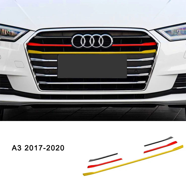 Lsrtw2017 для Audi A3 автомобиль передняя решетка отделка Декоративные интерьерные аксессуары Молдинги - Название цвета: type 1