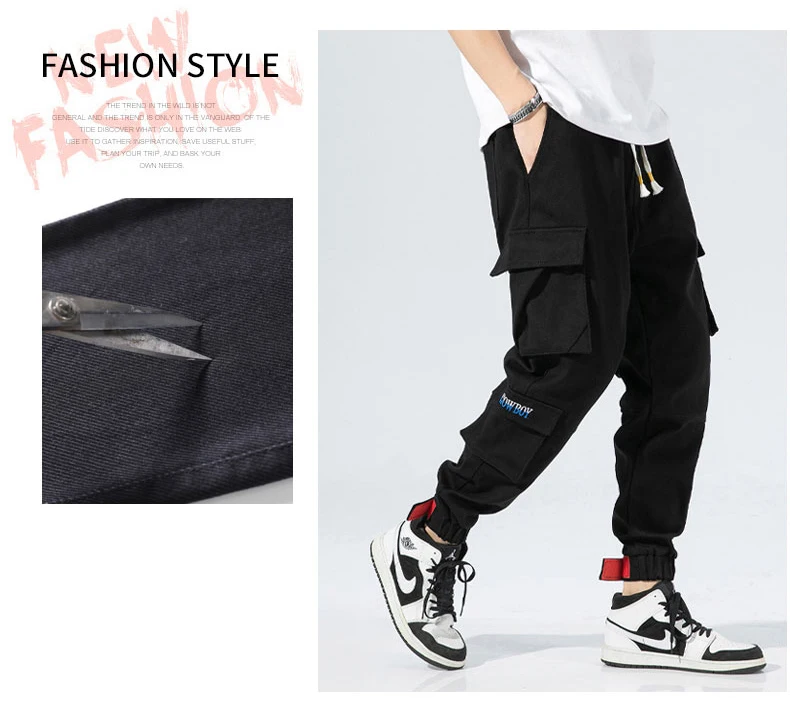 2021 Spring Autumn New Men Sports Cargo Pants Men Harlan High Quality Large Size Loose Casual Pants Men Ankle-Length Pants M-8XL slim fit cargo pants