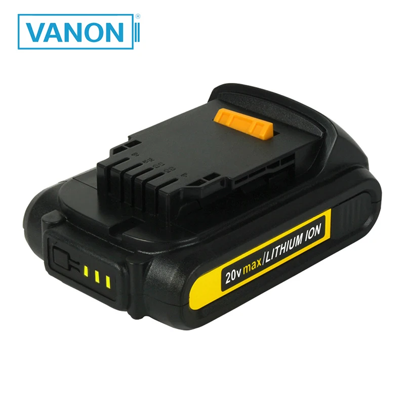 

VANON For DeWalt DCB201 20V Max 2000mAh Li-ion Rechargeable Power Tools Lithium Ion Battery DCB180 DCB181 DCB182 DCB205 DCB204