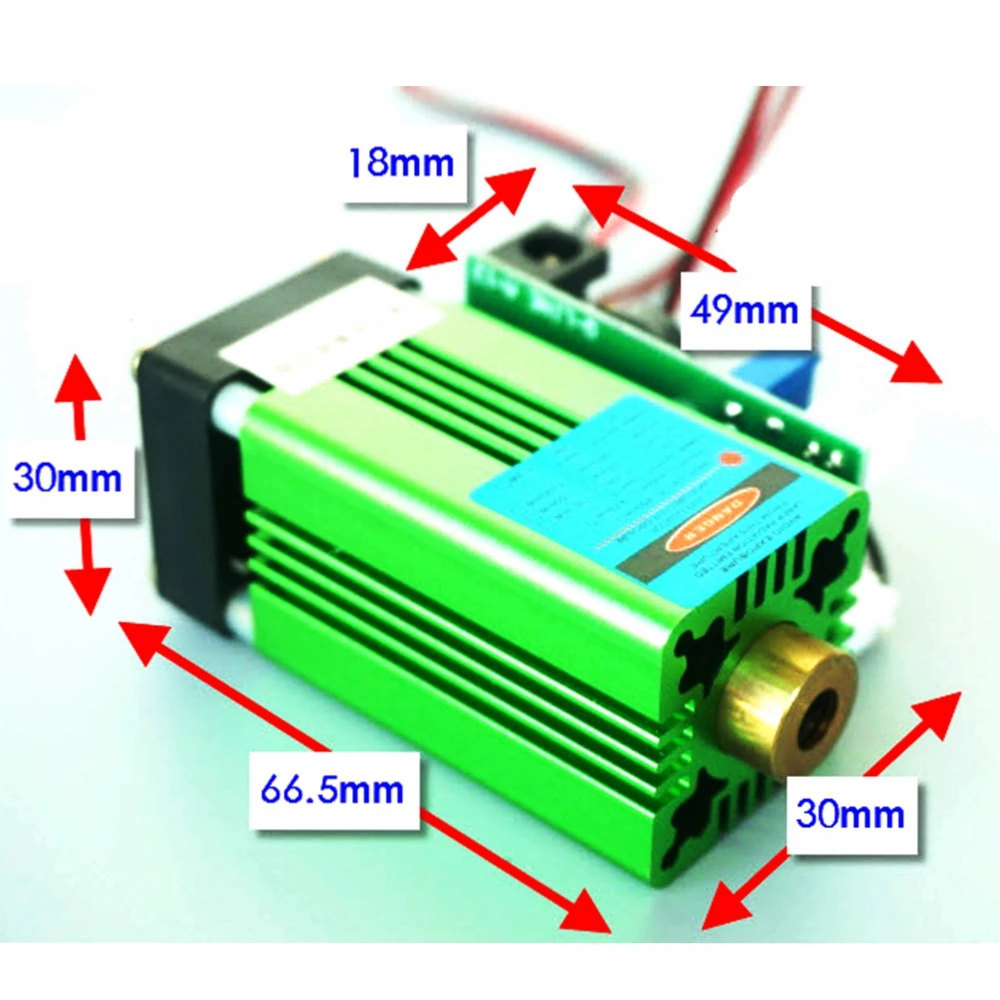 Industrial 405nm 0.8W 800mW Blue/Violet Laser Diode Dot Module 12V 3D Print