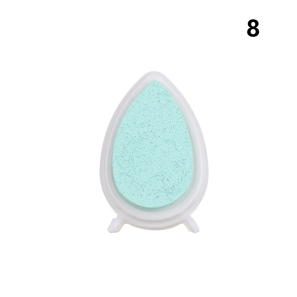 8 Hot 15 colors Drop Shape Ink Stamp Pad Gift for Children Colorful Water Droplets Fingerprint Inkpad Kids Favors DIY Scrapbooking - Color: 8