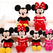 1pc 40-70cm New Lovely Mickey Mouse and Minnie Mouse Plush Toys Stuffed Cartoon Figure Dolls Kids Christmas Birthday gift