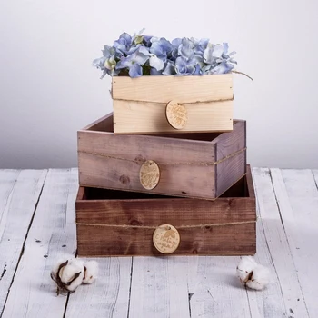 

Set of wooden boxes 3 in 1 with a nameplate "Happiness in the New Year" 4701972