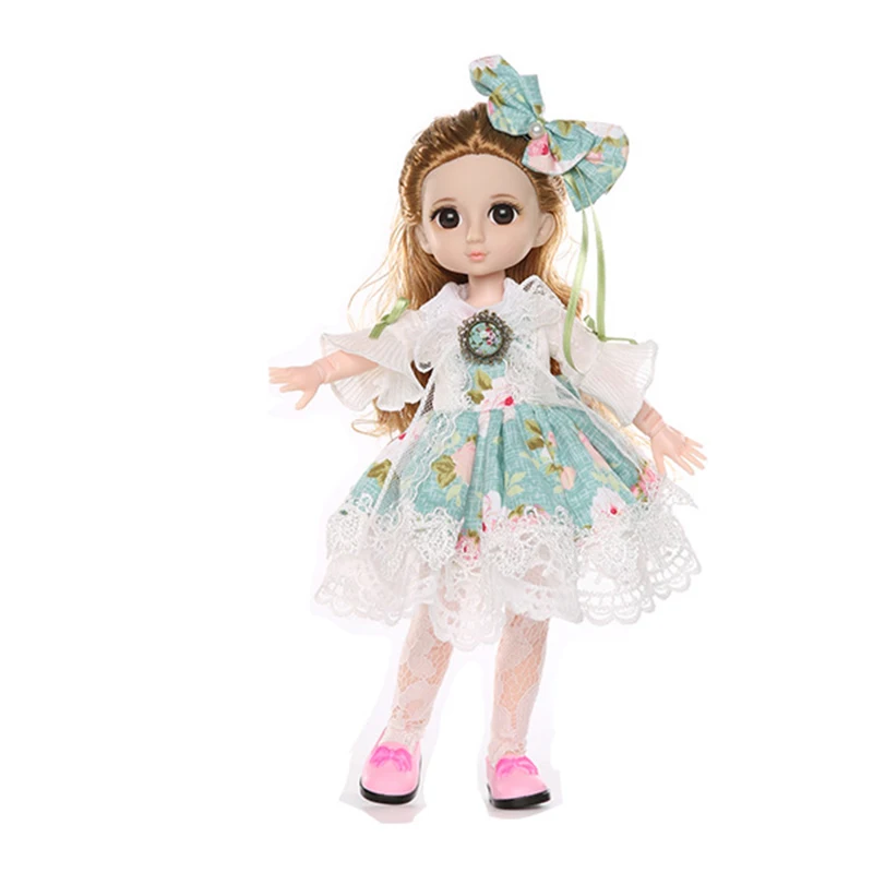 32 см BJD кукла 1/6 с цветочной юбкой в стиле кантри аксессуары для одежды 22 подвижных