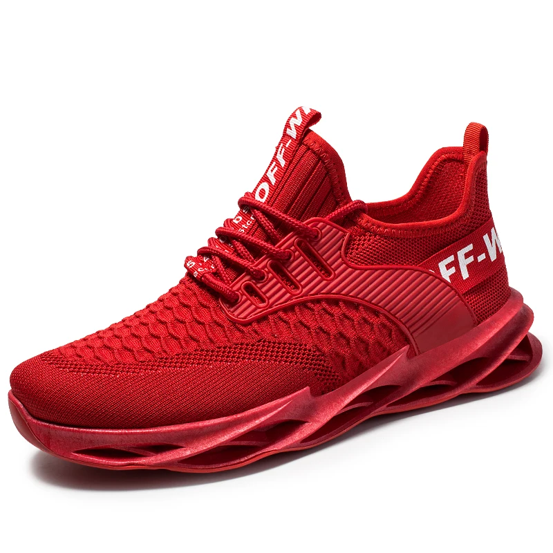 

Spring new men's red sneakers Korean trend thick-soled student running shoes breathable mesh red men's shoes